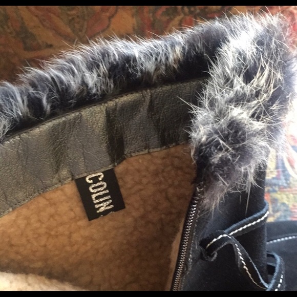Colin Stuart Leather & Faux Fur Boots 11 NEW! - Picture 5 of 8